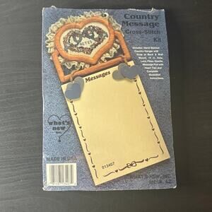 Country Message Cross-Stitch Kit with Wall Hanger NEW